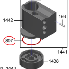 Кільце ущільнювальне Flow control valve Franke Evolution силікон