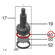 Кільце ущільнювальне верхнього поршня Franke Outlet Piston 43MM силікон