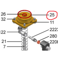 Кільце ущільнювальне нижнього поршня  Franke Evolution  43MM