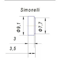 Ущільнювач у бойок клапана проф. Simonelli тощо (9,1*7,7) Viton